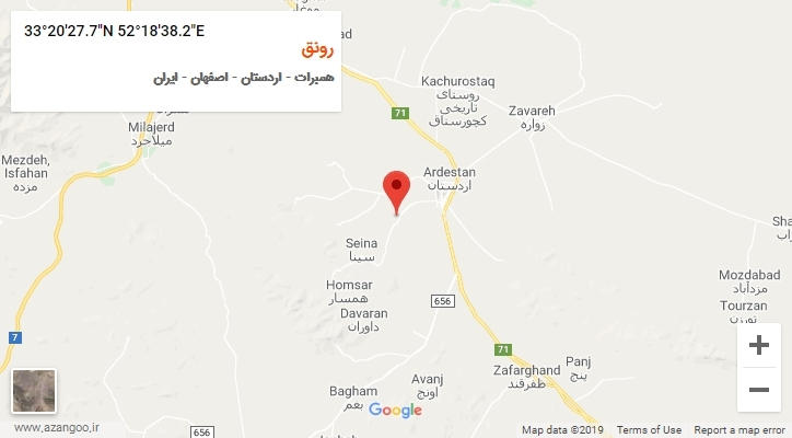 روستای رونق بر روی نقشه