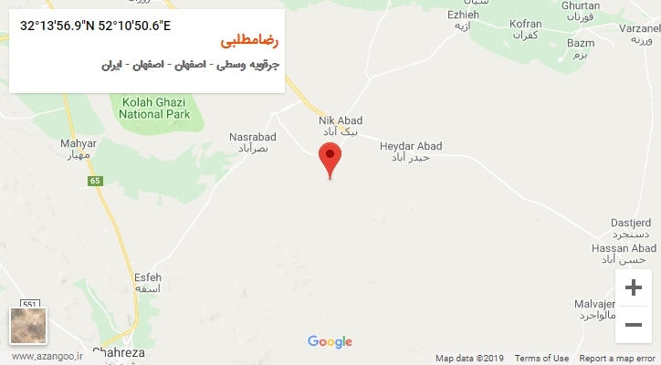 روستای رضامطلبی بر روی نقشه