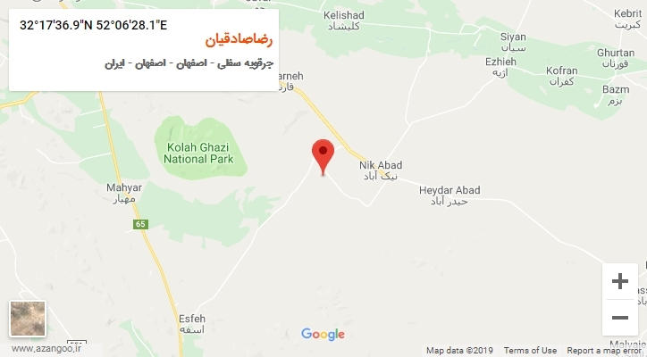 روستای رضاصادقیان بر روی نقشه