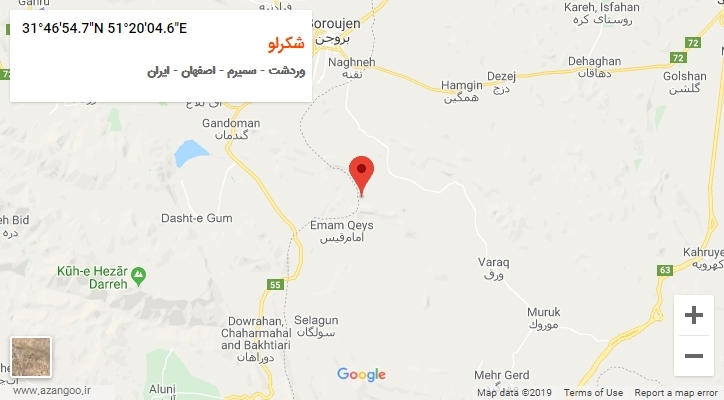 روستای شکرلو بر روی نقشه