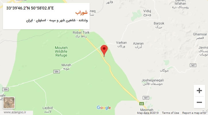 روستای شوراب بر روی نقشه