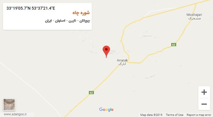 روستای شوره چاه بر روی نقشه