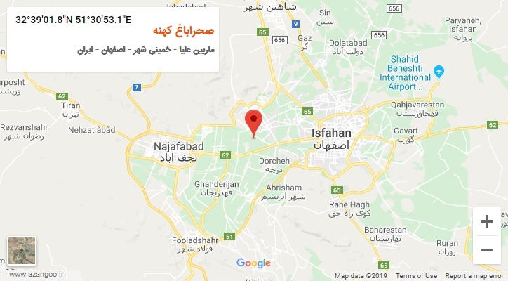 روستای صحراباغ کهنه بر روی نقشه