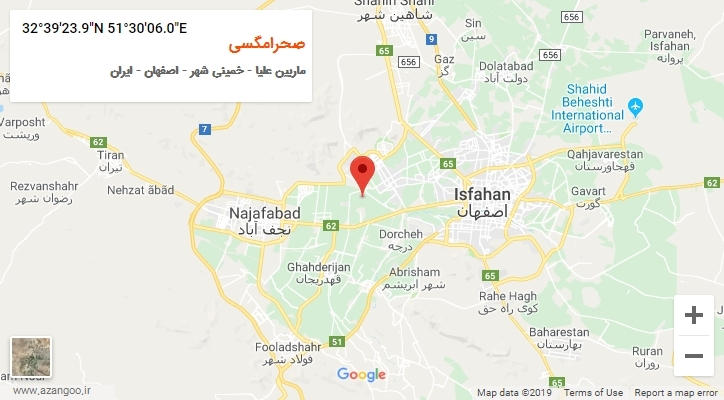 روستای صحرامگسی بر روی نقشه