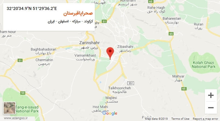 روستای صحراپاقبرستان بر روی نقشه