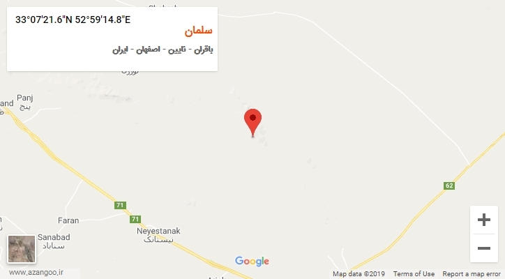 روستای سلمان بر روی نقشه
