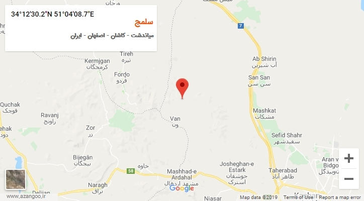 روستای سلمج بر روی نقشه