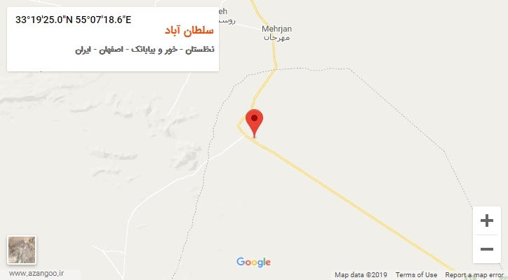 روستای سلطان آباد بر روی نقشه