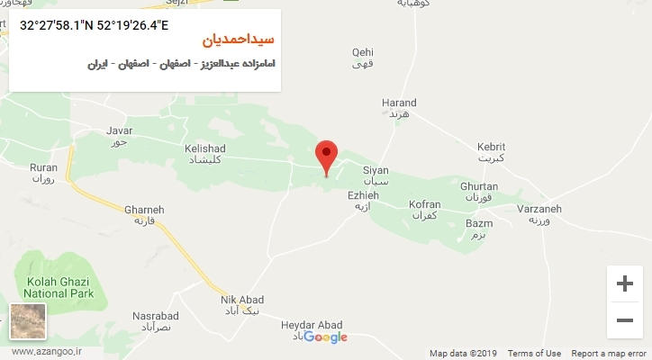 روستای سیداحمدیان بر روی نقشه