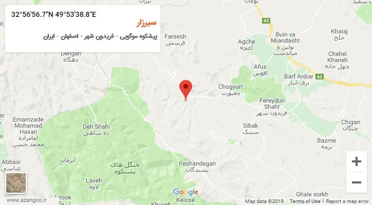 روستای سیرزار بر روی نقشه