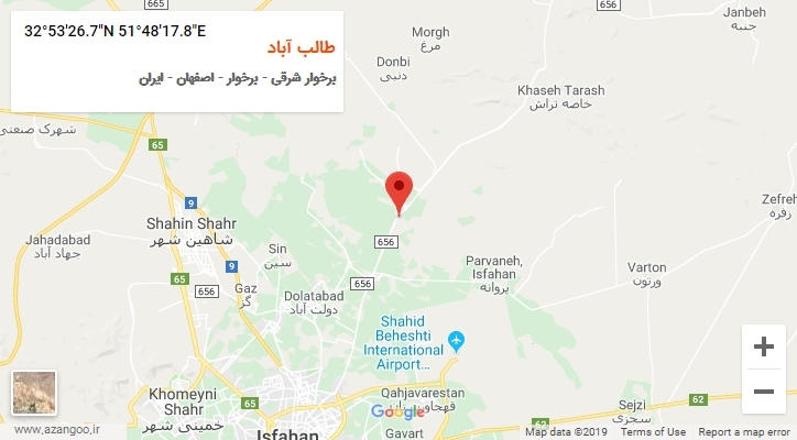 روستای طالب آباد بر روی نقشه