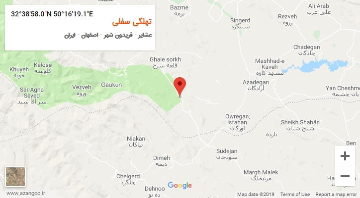 روستای تهلگی سفلی بر روی نقشه