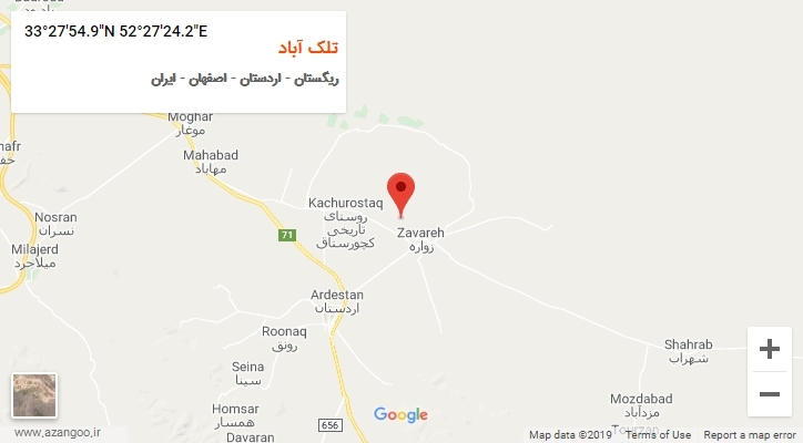 روستای تلک آباد بر روی نقشه