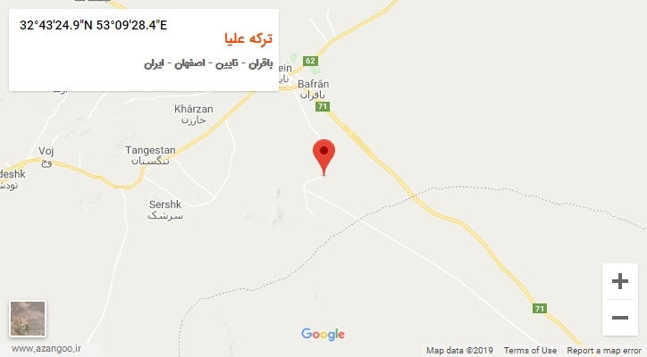 روستای ترکه علیا بر روی نقشه