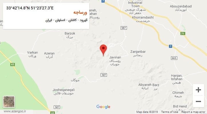 روستای ورساجه بر روی نقشه