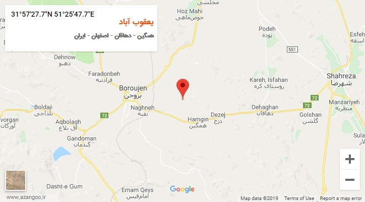 روستای یعقوب آباد بر روی نقشه
