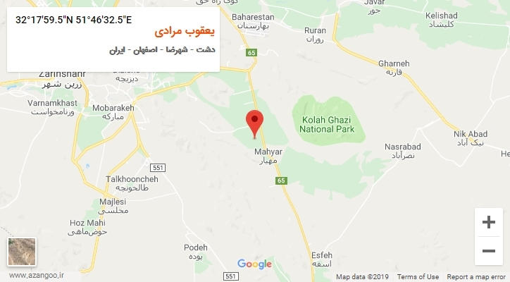 روستای یعقوب مرادی بر روی نقشه