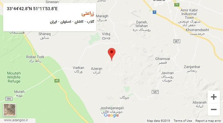 روستای زراعتی بر روی نقشه