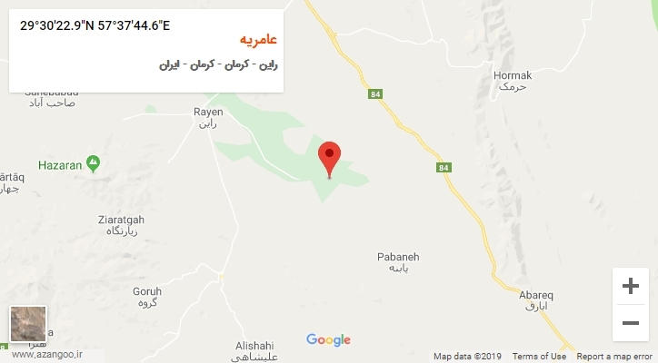 روستای عامریه بر روی نقشه