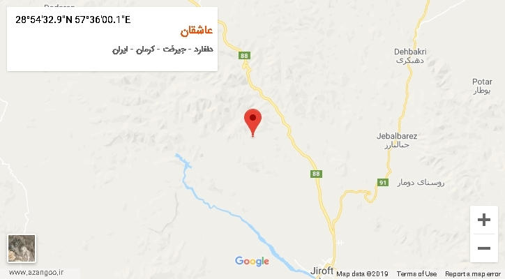 روستای عاشقان بر روی نقشه