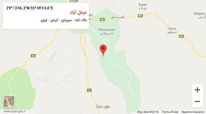 روستای عبدل آباد بر روی نقشه