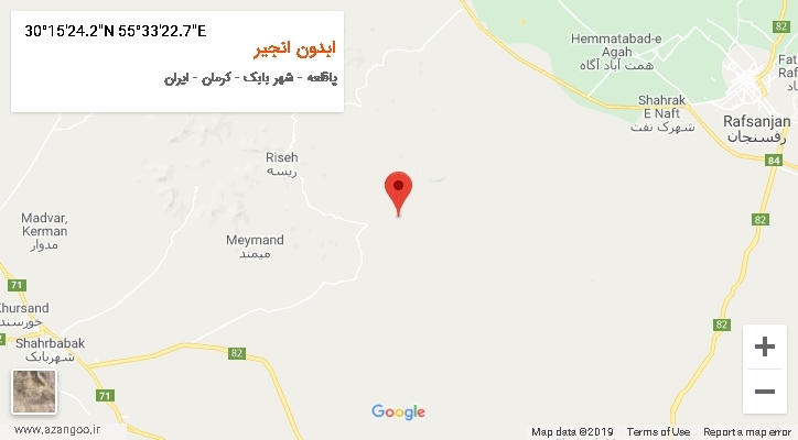 روستای ابدون انجیر بر روی نقشه