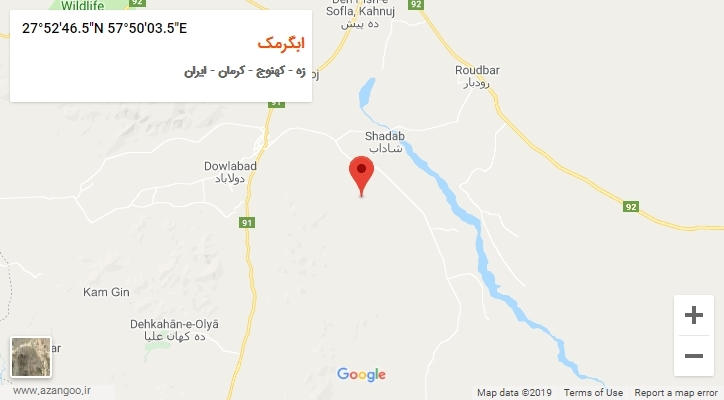 روستای ابگرمک بر روی نقشه