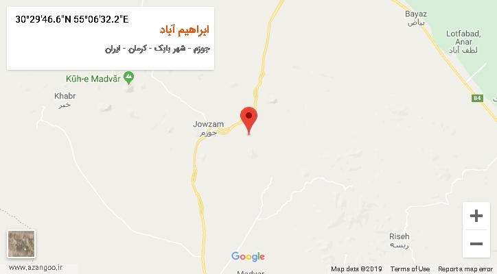 روستای ابراهیم آباد بر روی نقشه