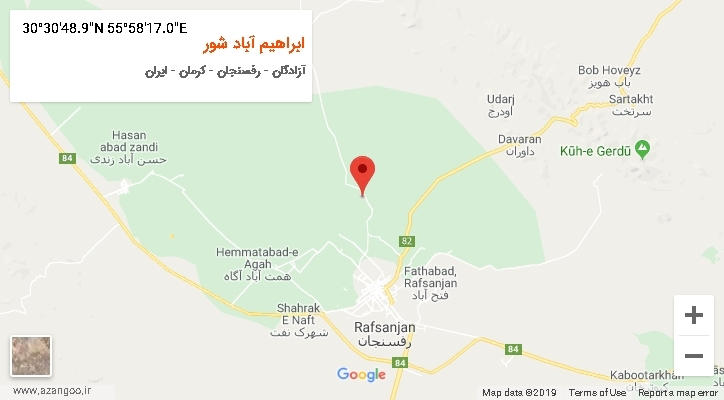 روستای ابراهیم آباد شور بر روی نقشه