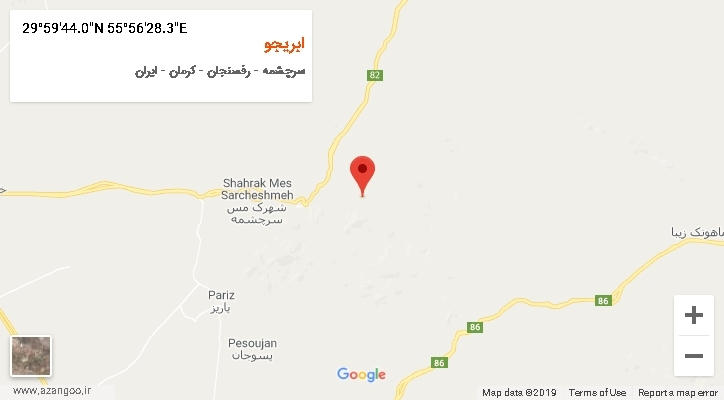 روستای ابریجو بر روی نقشه
