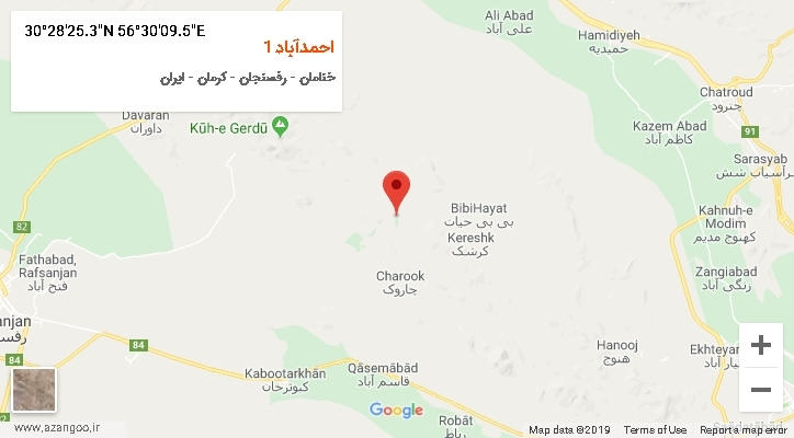 روستای احمدآباد1 بر روی نقشه