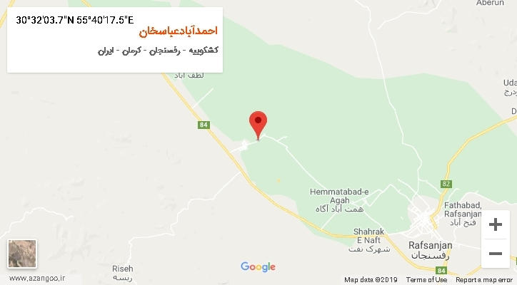 روستای احمدآبادعباسخان بر روی نقشه