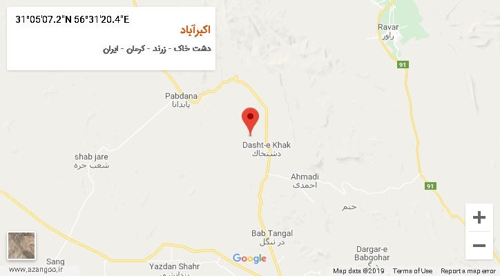 روستای اکبرآباد بر روی نقشه