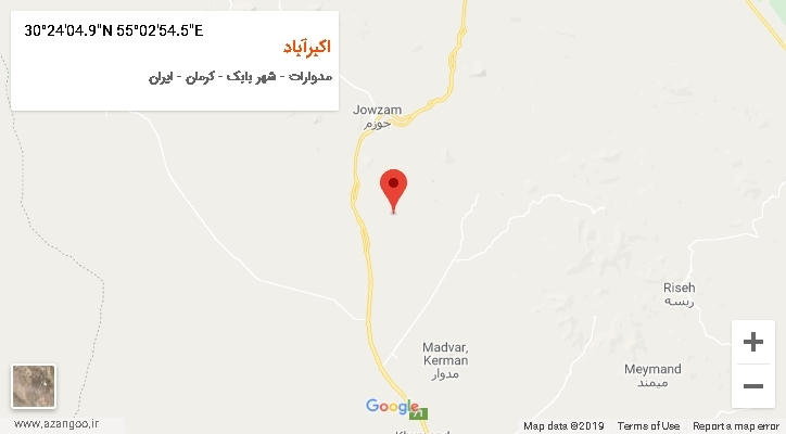 روستای اکبرآباد بر روی نقشه