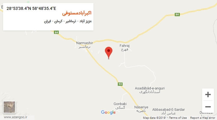 روستای اکبرآبادمستوفی بر روی نقشه