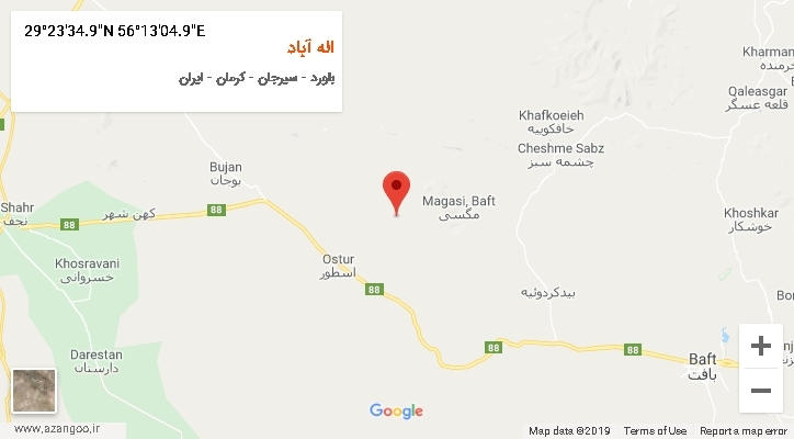 روستای اله آباد بر روی نقشه