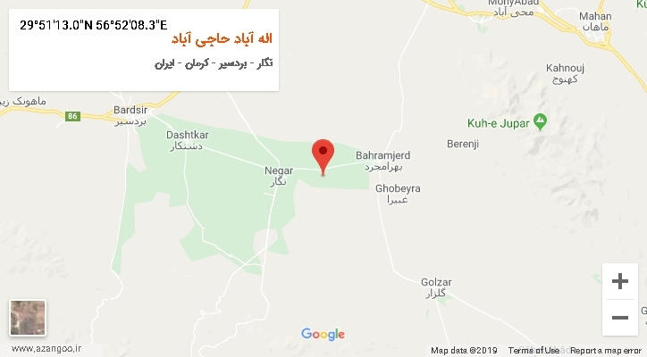 روستای اله آباد حاجی آباد بر روی نقشه