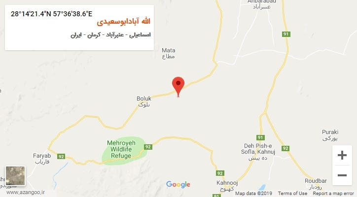 روستای الله آبادابوسعیدی بر روی نقشه