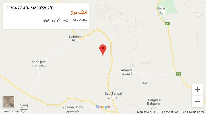 روستای النگ دراز بر روی نقشه
