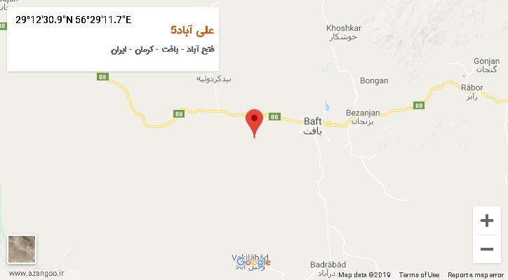 روستای علی آباد5 بر روی نقشه