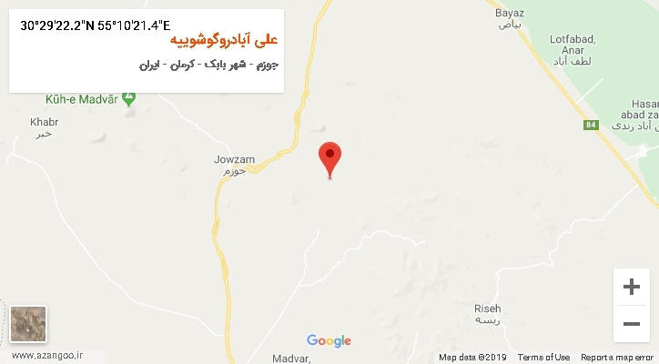 روستای علی آبادروگوشوییه بر روی نقشه