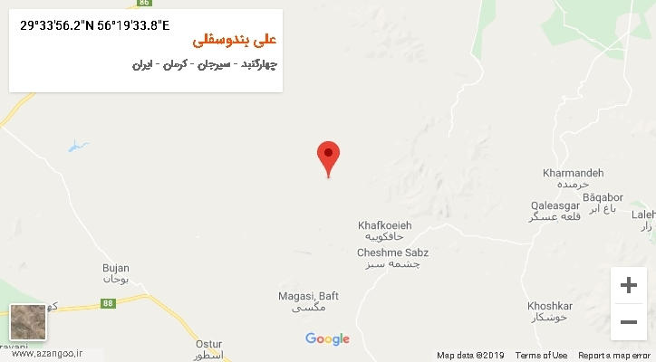 روستای علی بندوسفلی بر روی نقشه