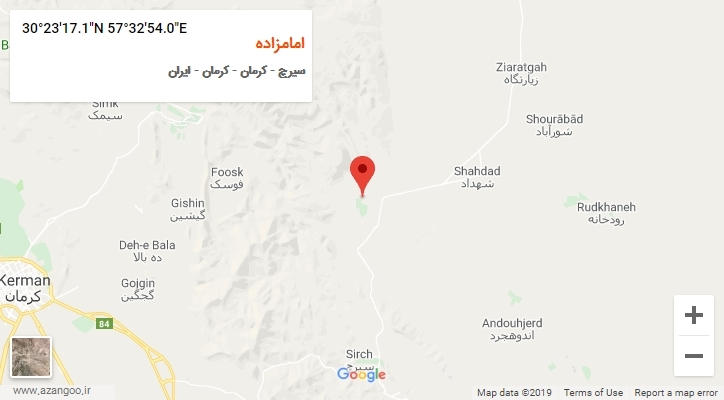 روستای امامزاده بر روی نقشه