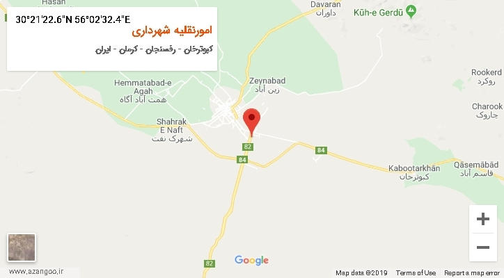 روستای امورنقلیه شهرداری بر روی نقشه