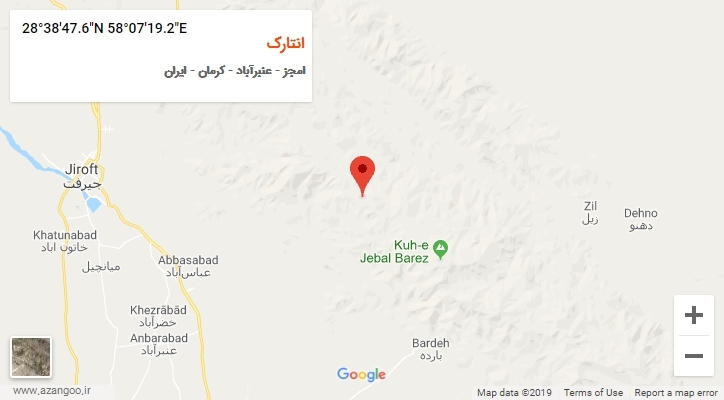 روستای انتارک بر روی نقشه