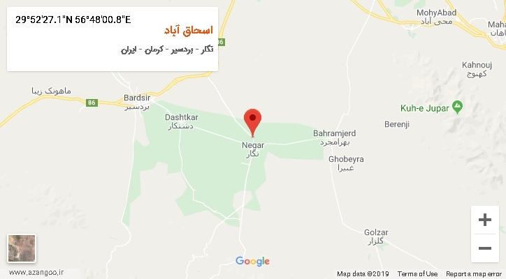 روستای اسحاق آباد بر روی نقشه