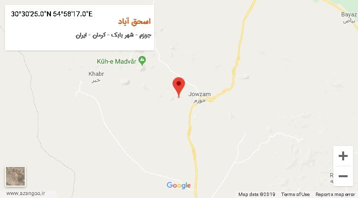 روستای اسحق آباد بر روی نقشه