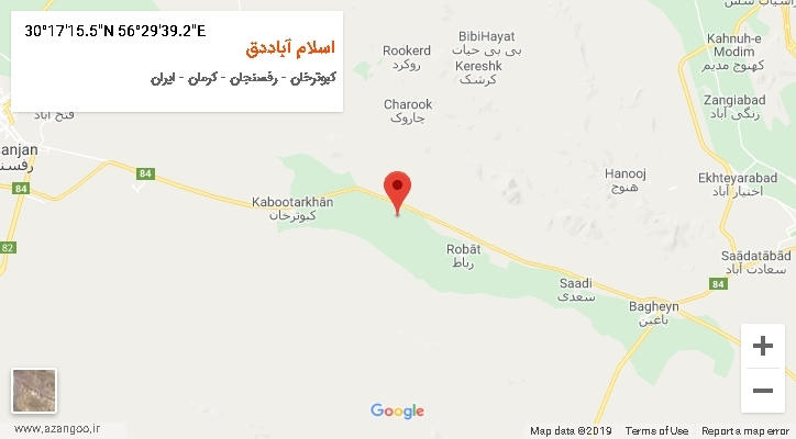 روستای اسلام آباددق بر روی نقشه