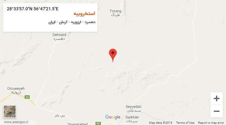 روستای استخروییه بر روی نقشه