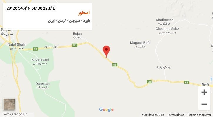 روستای اسطور بر روی نقشه